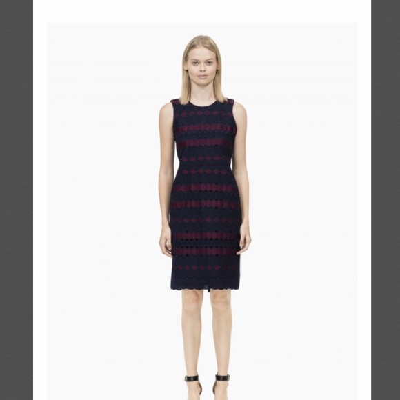 Calvin Klein Dresses & Skirts - ‼️SOLD ‼️CALVIN KLEIN Lace Scuba Sheath Dress